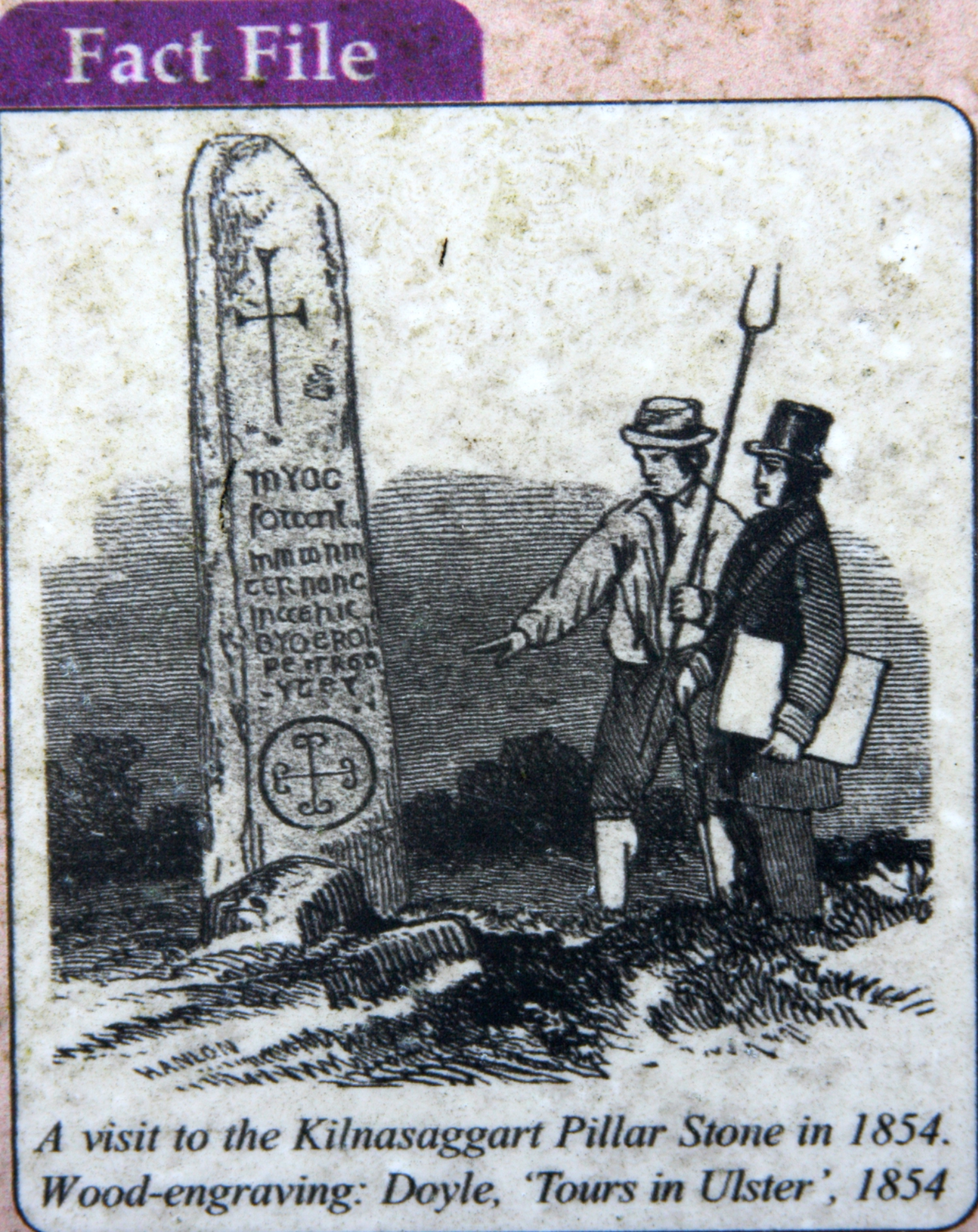 The Kilnasaggart Stone is the oldest accurately dated standing stone in the country, covered with symbols of those associated with the place.