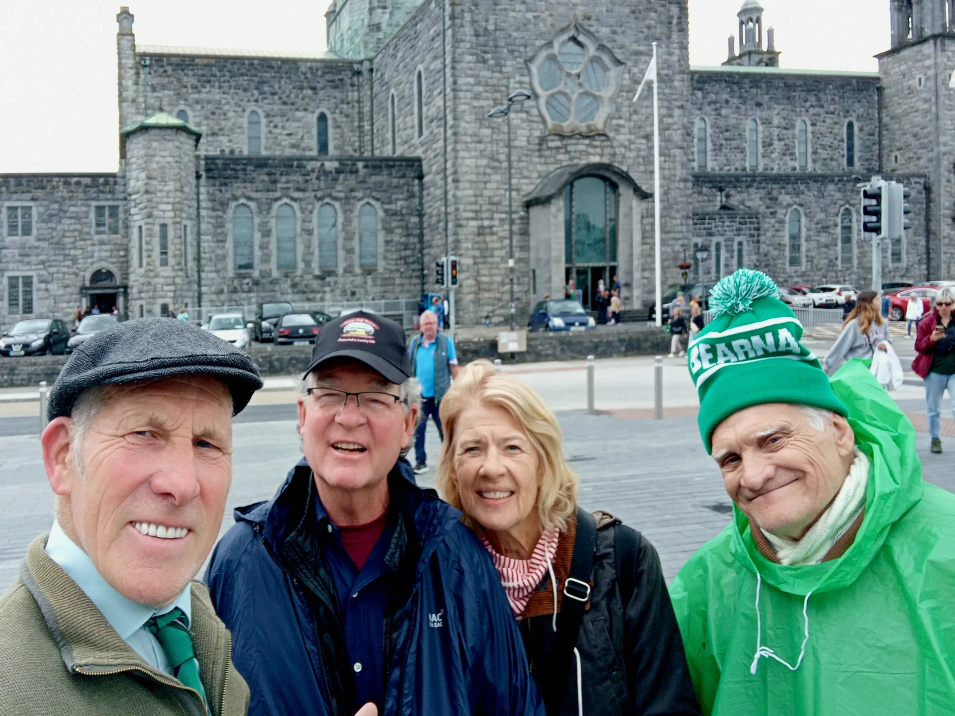 Ger from Western Tours leading a visitor group at Galway Cathedral.
