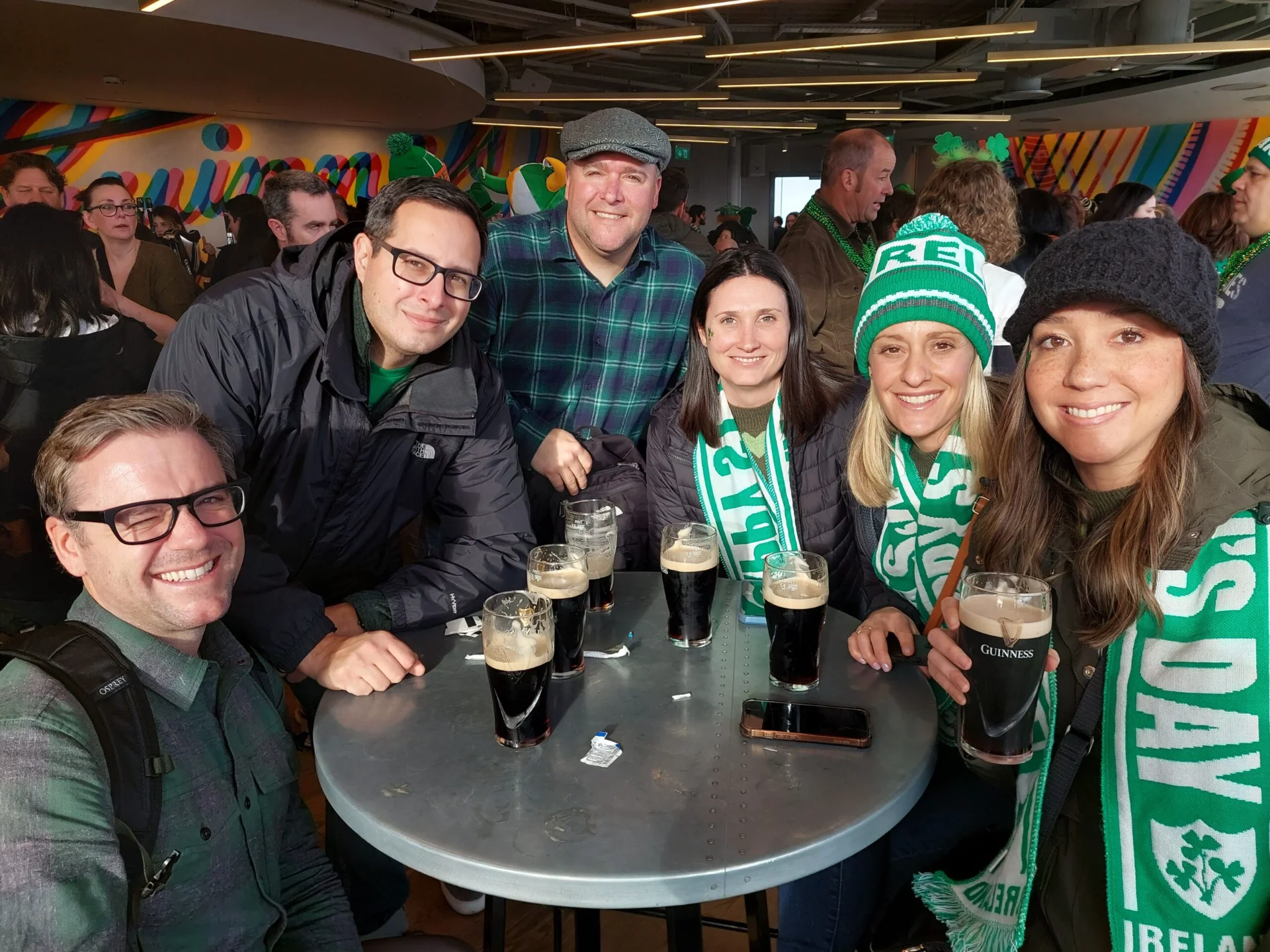 Enjoying lovely pints after a great tour!